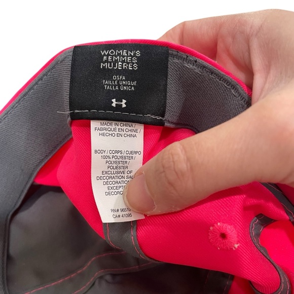 Under Armour Adjustable Baseball Cap Pink Camo Logo Women’s One Size - Picture 8 of 10